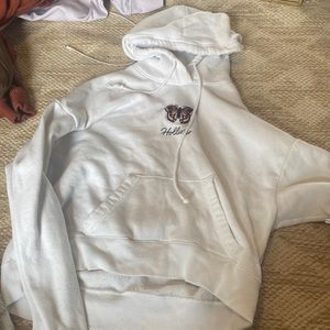 White hollister hoodie, size XS